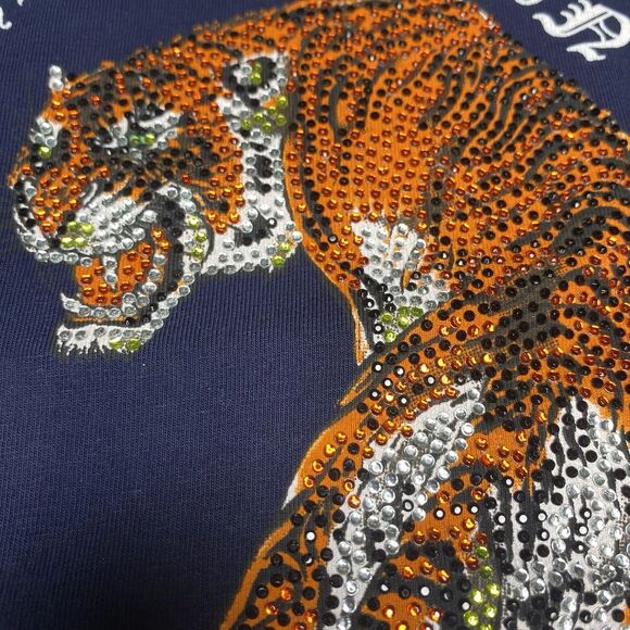 Philipp Plein T-shirt Blue Rhinestone Tiger Boys Size 2 Years 2T 12-24 Months - Picture 4 of 12